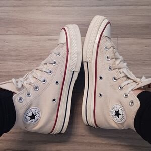 Converse high tops (parchment)